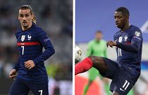 Antoine Griezmann (L) and Ousmane Dembele have both apologised for the video.