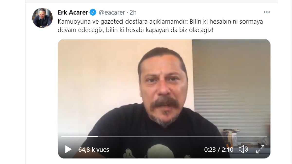 BirGün gazetesi yazarı Erk Acarer, kendisine saldırıyla ilgili açıklama yaptı