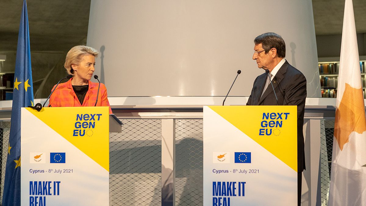 Ο Πρόεδρος της Δημοκρατίας Νίκος Αναστασιάδης σε συνάντηση με την Πρόεδρο της Ευρωπαϊκής Επιτροπής κα Ursula von der Leyen.