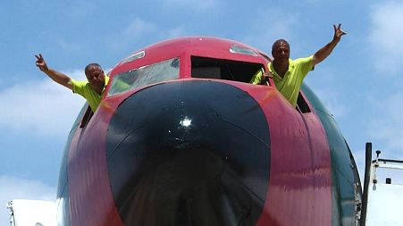 Twin brothers Ata and Khamis first bought their engineless aeroplane in 1999