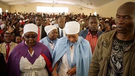 Church congregation in Harare, Zimbabwe