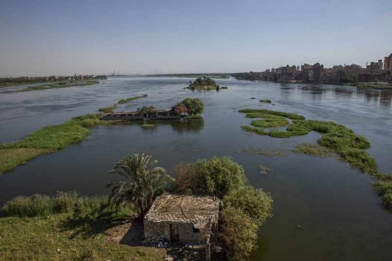 A general view of the Nile River in Beni Suef, August 2020
