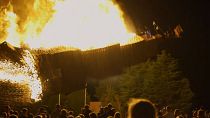 North Ireland loyalists light bonfires at start of marching season