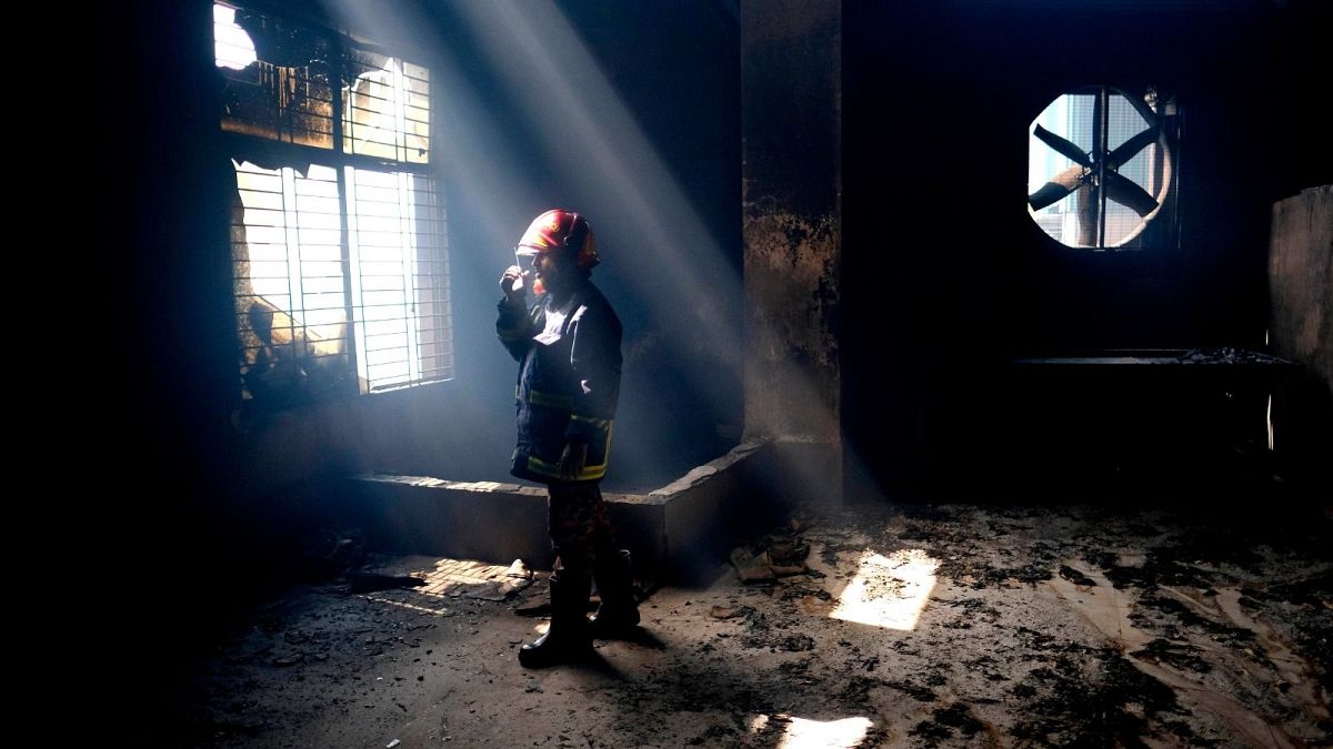 آتش‌سوزی در کارخانه‌ای در بنگلادش