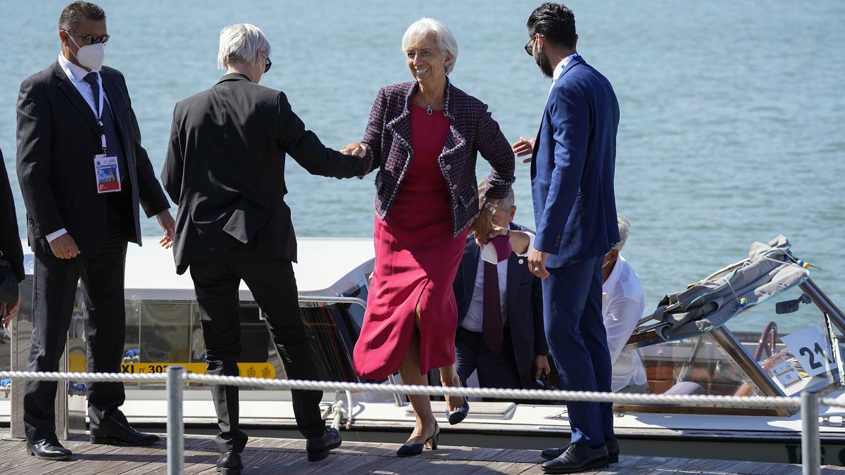 EZB-Chefin Christine Lagarde beim G20-Gipfel in Venedig