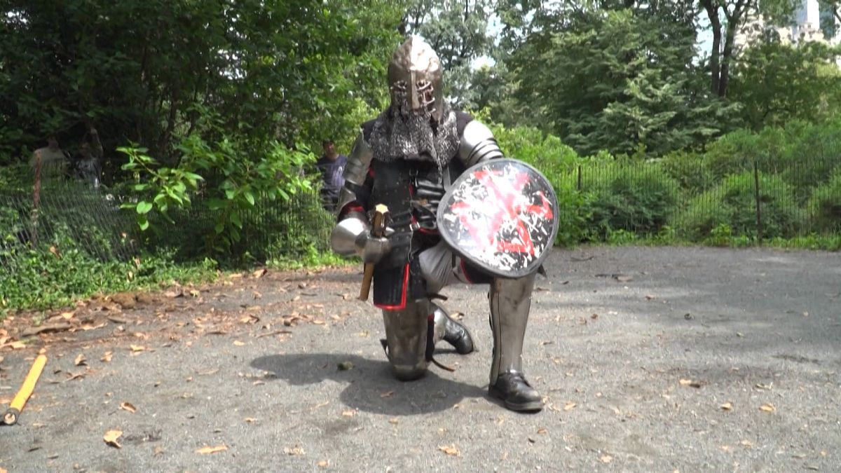 Combate medieval em Central Park