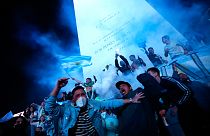 Los argentinos celebran la conquista de la Copa América ante el obelisco de Buenos Aires