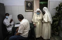 Nonnen in Havanna werden mit Abdala geimpft, Foto vom Juni.