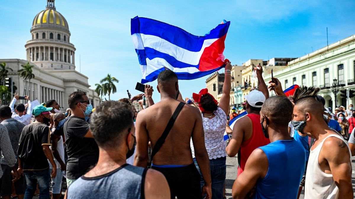 Manifestation anti-gouvernementale à La Havane, Cuba, 11 juillet 2021