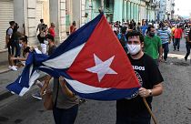 Protestzug in Havanna