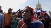 Protesters and police clash in Cuban capital in rare anti-government protest
