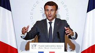 Präsident Macron an diesem Dienstag im französischen Verteidigungsrat