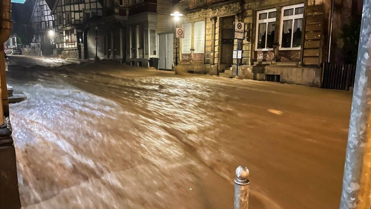Überschwemmung nach Starkregen in Hagen