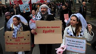 تظاهرات فرانسوی‌ها علیه حقوق بازنشستگی نابرابر زنان و مردان؛ دسامبر ۲۰۱۹