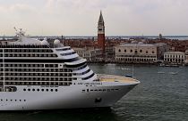 Ships passing through Venice