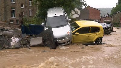 شاهد: فيضانات مفاجئة  في بلجيكا بسبب هطول أمطار غزيرة