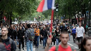 Protestors marched through the centre of Paris on Wednesday to rally against the new measures.