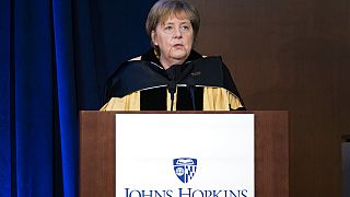 Канцлер Германии Ангела Меркель в Университете Джонса Хопкинса