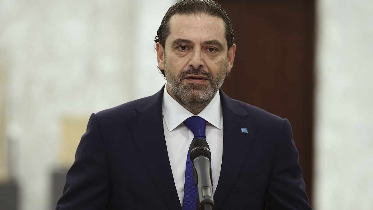 Lebanon's Prime Minister-designate Saad Hariri, speaks after his meeting with Lebanese president Michel Aoun, at the presidential palace, in Baabda, east of Beirut, Lebanon.