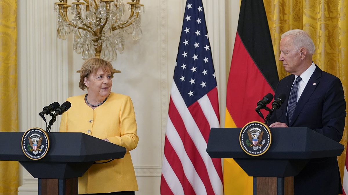 Merkel búcsúlátogatáson járt Bidennél