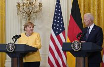 Merkel búcsúlátogatáson járt Bidennél