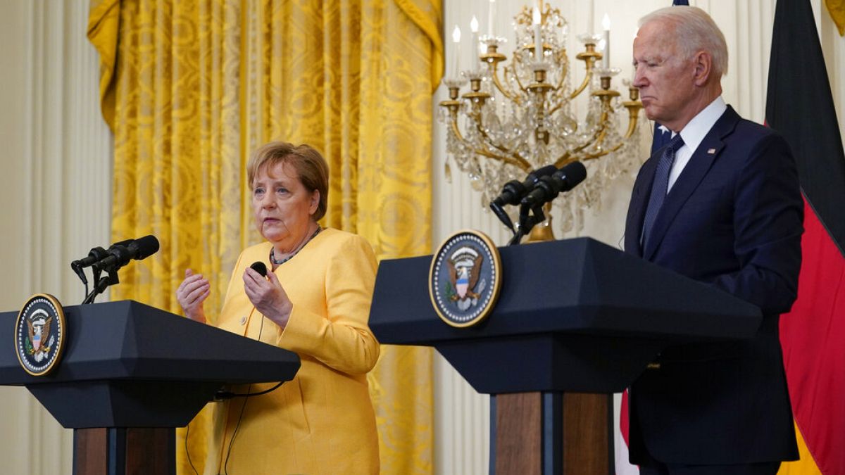 Almanya Şansölyesi Angela Merkel ile ABD Başkanı Joe Biden