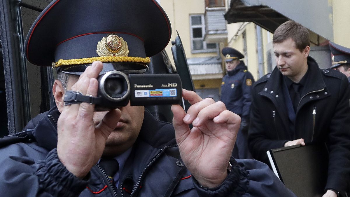 Обыски в офисе Белсата в Минске. 2017 год