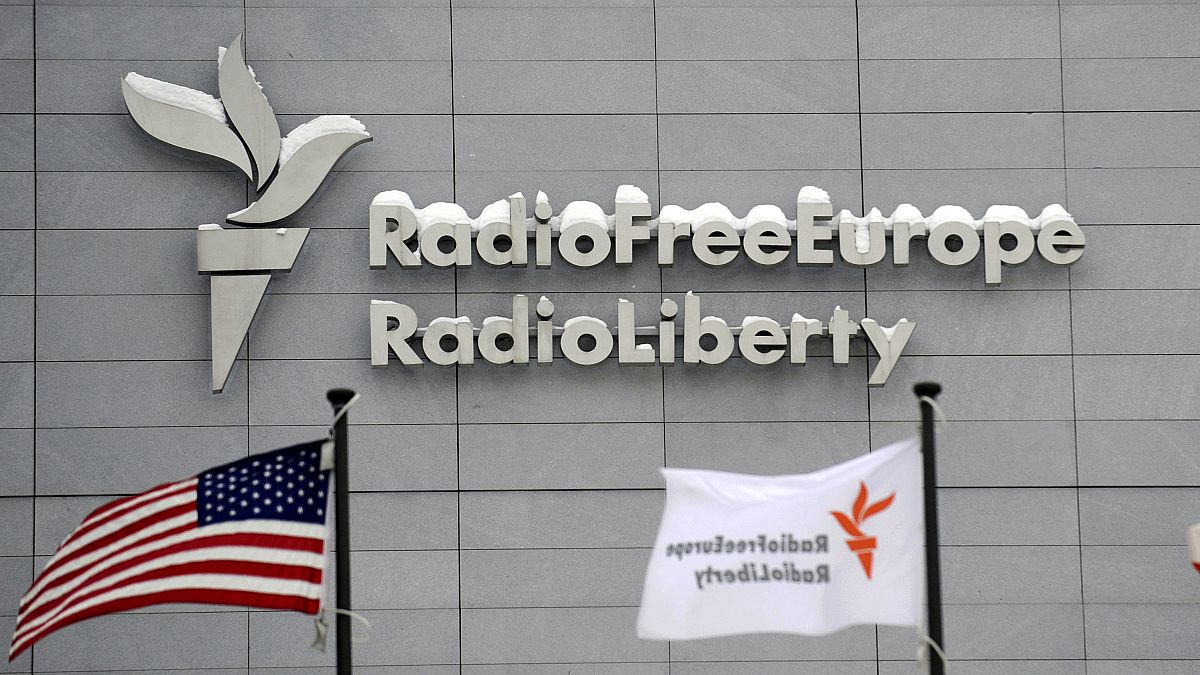 The headquarters of Radio Free Europe/Radio Liberty pictured in Prague.