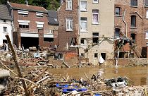 Daños provocados por las inundaciones en la localidad belga de Pepinster