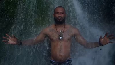 Worshipper in the waterfalls