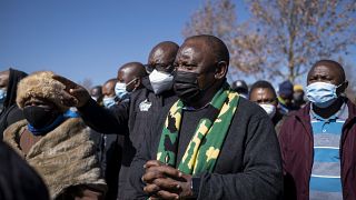 South Africa's Cyril Ramaphosa visits looted Soweto malls