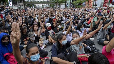 Les manifestants à Bangkok