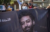 Manifestation en soutien au journaliste Omar Radi, à Casablanca le 22 septembre 2020