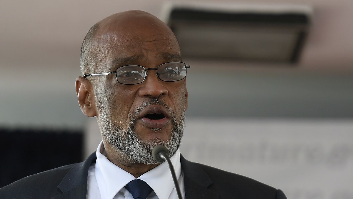 Ariel Henry speaks during his appointment as the new Prime Minister in Port-au-Prince, Haiti, July 20, 2021.