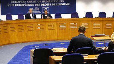 Avrupa İnsan Hakları Mahkemesi'nde görülen bir davadan bir kare.
