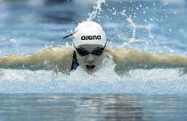 Alicja Tchorz competes in a heat for the women's 200m individual medley during the 2012 British Swimming Championship selection trials.