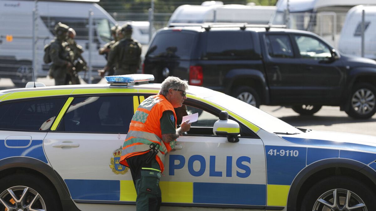 A large police operation is underway outside Hallby Prison near Eskilstuna, Sweden