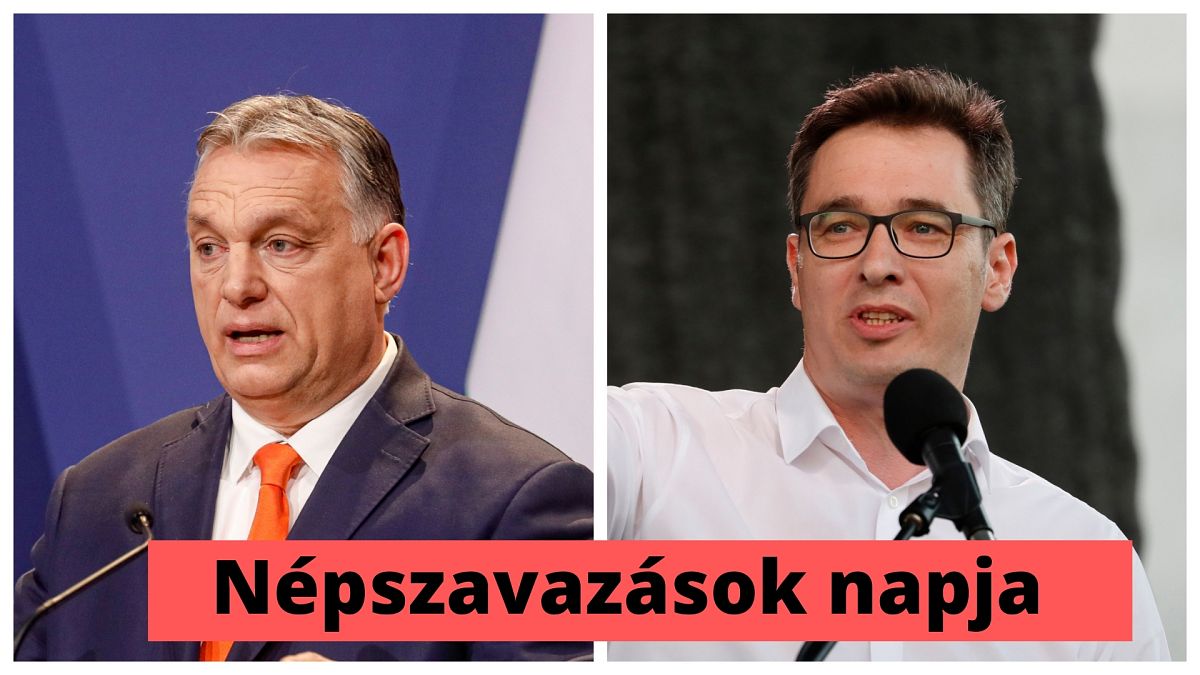 Orbán Viktor magyar miniszterelnök és Karácsony Gergely ellenzéki miniszterelnök-jelölt aspiráns, Budapest főpolgármestere