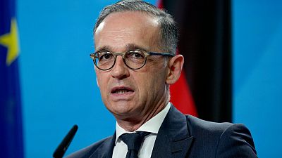 وزير خارجية ألمانيا، هايكو ماس في مؤتمر صحفي في برلين، ألمانيا.