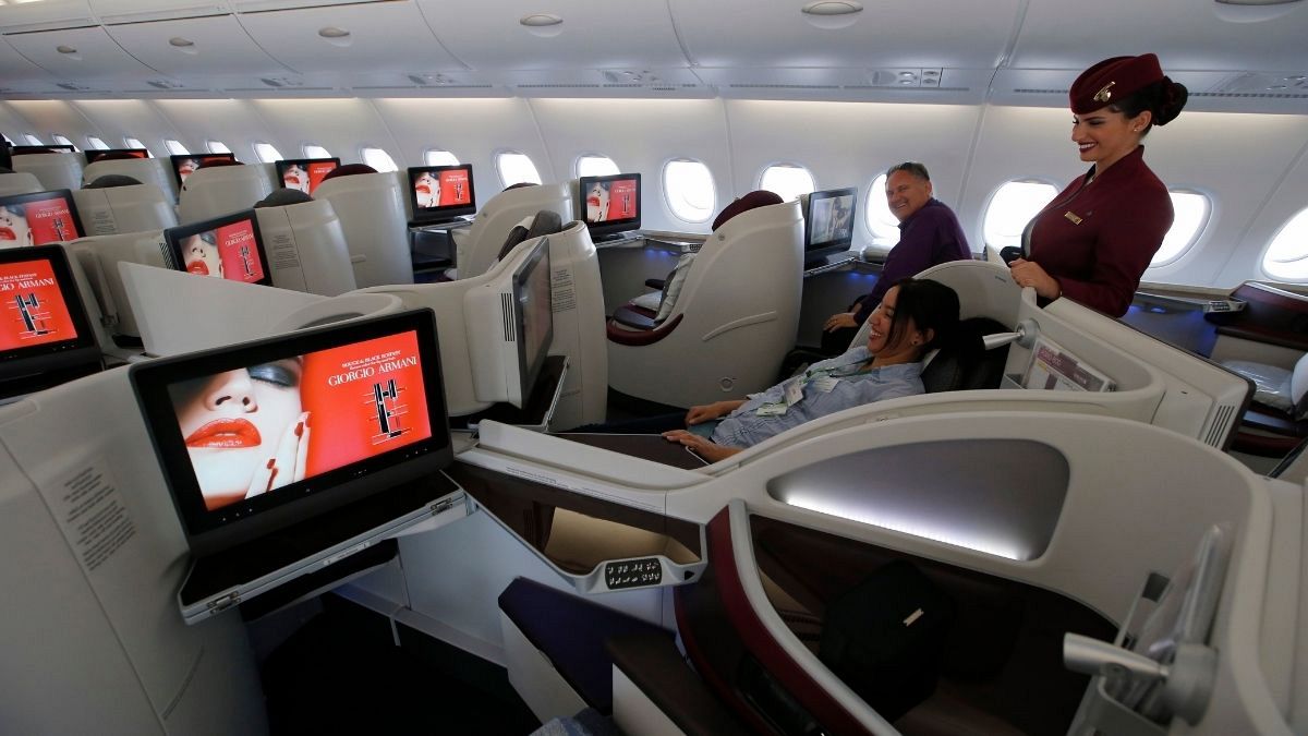 کلاس بیزینس ایرباس A380 هواپیمایی قطر