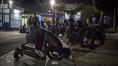 Un grupo de inmigrantes llegados de manera irregular a Melilla (España), el pasado mayo (archivo) 