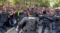 Clashes at Paris protest over virus passes