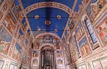 Frescos de la capilla de los Scrovegni pintados por Giotto en 855 días entre 1302 y 1305 Padua, Italia