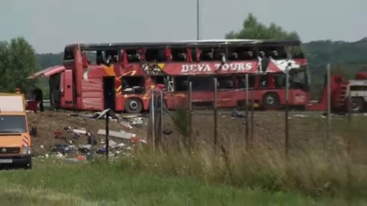 accident scene on Croatian highway