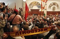 protesters entered Macedonian parliament in April 2017