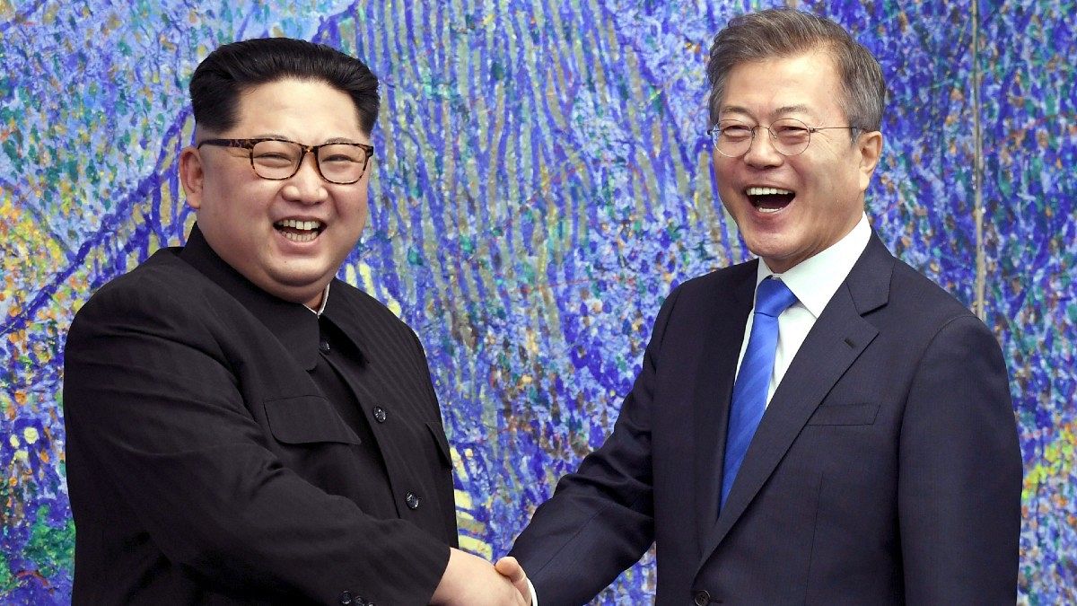 رهبران دو کشور کره جنوبی و شمالی