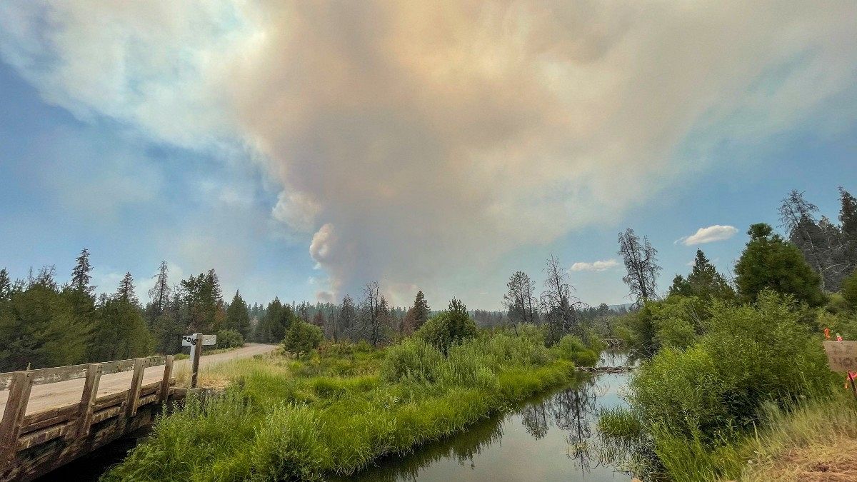 Les incendies de forêt dans l'ouest des États-Unis et au Canada, frappés par la sécheresse, continuent de roussir de vastes zones. 18/07/2021. 