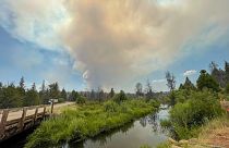 Les incendies de forêt dans l'ouest des États-Unis et au Canada, frappés par la sécheresse, continuent de roussir de vastes zones. 18/07/2021.