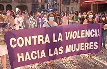 Manifestación contra la violencia sexual contra las mujeres en Gijón, Asturias