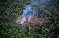 Vue aérienne de la déforestation illégale dans le parc national naturel de La Macarena, Colombie, le 3 septembre 2020.
